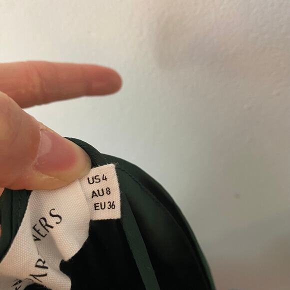 Fame and Partners Emerald Green Drop Waist Maxi Dress Holiday Women's 4 / Small - Picture 10 of 14